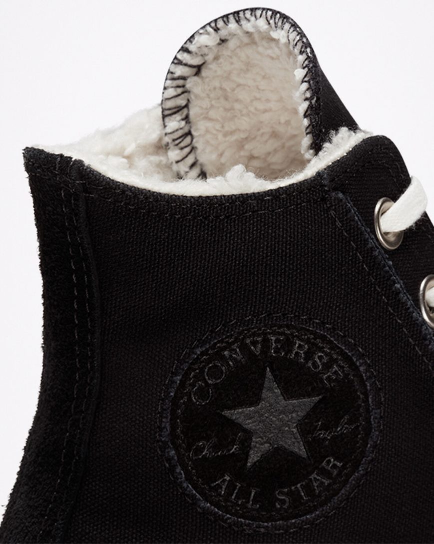 Topanky Na Platforme Converse Chuck Taylor All Star Lift Raw Edge Vysoke Damske Čierne Hnede | SK ZAR5P9